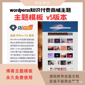 日主题 RIProV5资源素材下载主题网站源码Wordpress模板-雨林之家